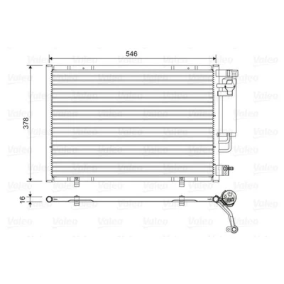 Abbildung von VALEO 822613 Klimakondensator mit Trockner Aluminium 378 FORD: FIESTA 6