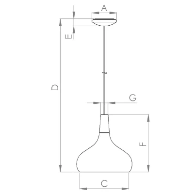 Abbildung von Eglo 900163 Hängeleuchte SABINAR E27 1X40W schwarz, braun H:110cm Ø40cm dimmbar