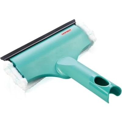 Abbildung von Leifheit Fensterwischer Window und Frame Cleaner S Wischbreite 21 cm, mit Rundum Bezug, Fensterreiniger Abziehlippe beweglichem Gelenk, Abzieher für Fenster Fensterrahmen, Click System