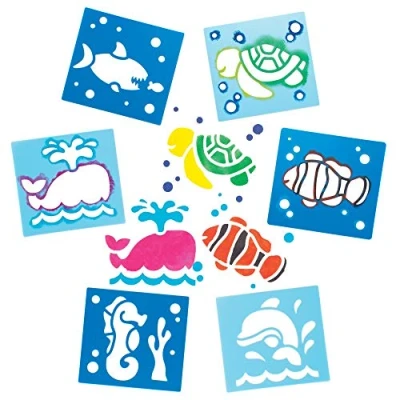 Abbildung von Baker Ross AW389 Sealife Schablonen (6 Stück)
