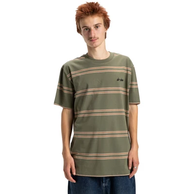 Abbildung von DC Shoes Stripe Tshirt print, Herren, Größe: XL, bronze green