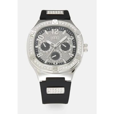 Abbildung von Guess DUKE Chronograph, Herren, Größe: One Size, Black glitz/silver tone