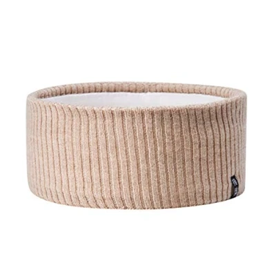 Abbildung von Enter the Complex® Stirnband für Damen und Herren aus 100% Merino Wolle, Winter Kopfband, weich stylish, Unisex, Beige