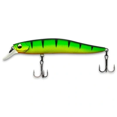 Abbildung von LMAB Flash Vibe 98 Twitchbait Suspending &amp; Floating, Hardbait, Wobbler Barsch, Suspender Wobbler, Schwimmend, Zander (Lauftiefe 1,0 2,0 m schwebend/suspending, Firetiger)