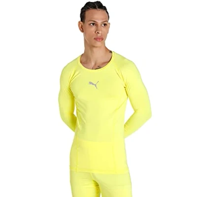 Abbildung von PUMA Herren Liga Baselayer Tee LS T Shirt Longsleeve, Fluo Yellow, M