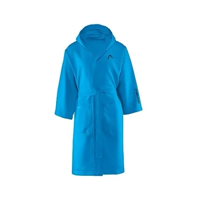 Abbildung von SWEET HOME Unisex Flauschig Head Active, Kapuze und Taschen, Leichter Mikrofaser, schnell trocknend, Bademantel für Damen Herren, weich, saugfähig platzsparend, Größe XXL, Uniform Blue
