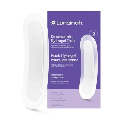 Abbildung von Lansinoh Kaiserschnitt Hydrogel Pads schützen, beruhigen &amp; kühlen die Kaiserschnittnarbe Narbenpflaster zur Narbenpflege 2 Stück