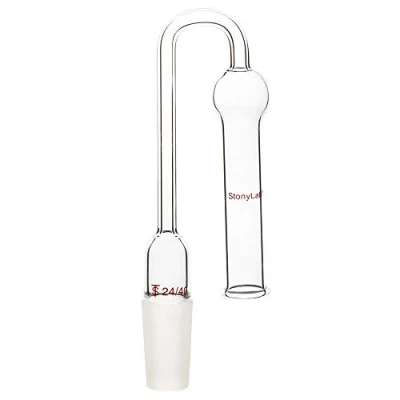 Abbildung von stonylab Glas U förmiges Trockenrohr, Borosilikatglas 360 Grad gebogenes Trockenrohr mit innerer 24/40 Standard Joint, Shaped Drying Tube für organische Synthese Chemie Laborbedarf