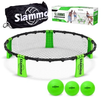 Abbildung von GoSports Slammo Spielset (3 Bälle, Tragetasche und Regeln), Grün