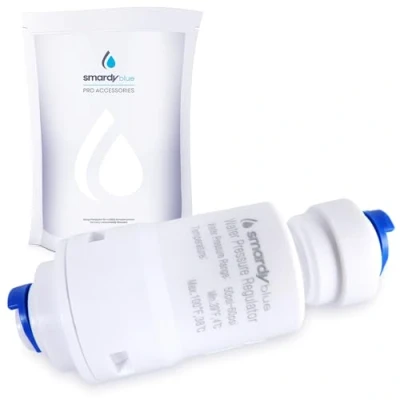 Abbildung von smardy Druckregler/Druckminderer für 1/4 Zoll (6,35mm) Wasserschlauch, Side by Kühlschrank, Wasserfilter, Osmoseanlage