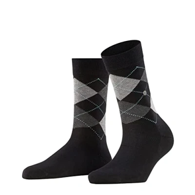Abbildung von Burlington Damen Socken Covent Garden W SO Baumwolle gemustert 1 Paar, Schwarz (Black 3000), 36 41
