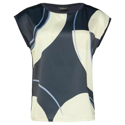 Abbildung von s.Oliver Black Label Damen 2164500 Blusenshirt AOP, 59d3, 36 EU