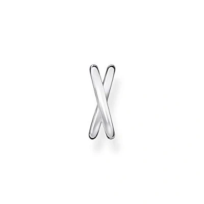 Abbildung von THOMAS SABO Damen Ohrklemme doppel silber, 925 Sterlingsilber
