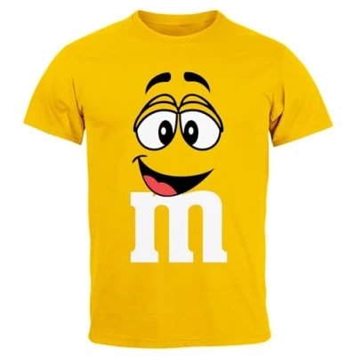 Abbildung von MoonWorks® Herren T Shirt Fasching Karneval M Aufdruck Gruppen Kostüm Verkleidung Last Minute Faschingskostüme Männer Funshirt 5 gelb XL