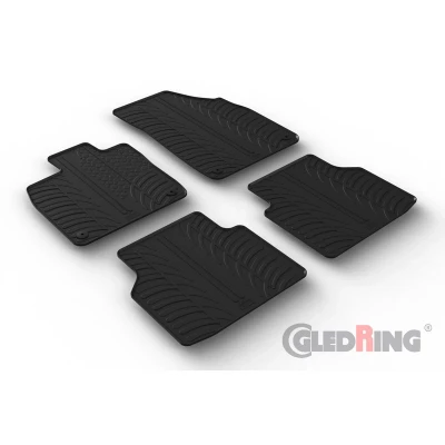 Abbildung von Gledring 0480 Fußmattensatz Gummi vorne und hinten 4 schwarz 750mm 550mm