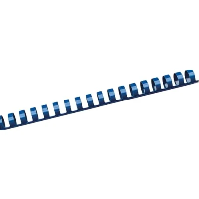 Abbildung von Albyco Plastikbinderücken, Binderinge, 21 Ringe, ø 12 mm Blau, Bindekapazität 105 Blatt, Länge A4, 100 Stück