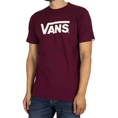 Abbildung von Vans Herren Classic Drop V T Shirt, Burgunderrot Marshmallow, XS