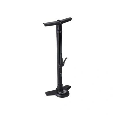 Abbildung von BBB Cycling AirBoost 2.0 Fahrradpumpe mit Druckanzeige Starke und präzise Standpumpe Kompatibel Presta, Schrader Dunlop 90 cm Hochdruckschlauch aus Gummi Schwarz BFP 28