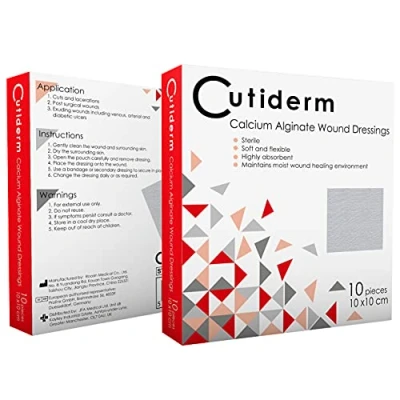 Abbildung von Cutiderm Wundkompresse, Kalziumalginat, niedrig haftend, 10 cm x Stück