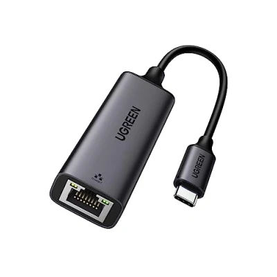 Abbildung von UGREEN USB C LAN Adapter Gigabit Ethernet Netzwerkadapter kompatibel mit iPhone 16, Galaxy S24 Ultra/S23, Mac Air/Pro, iPad Pro/Air, Surface Pro 9, Steam Deck, Switch usw.（Schwarz）