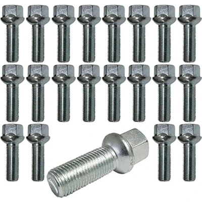 Abbildung von 20 Radschrauben Radbolzen Kugelbund M12x1,5 21mm passend für Mercedes Alufelgen