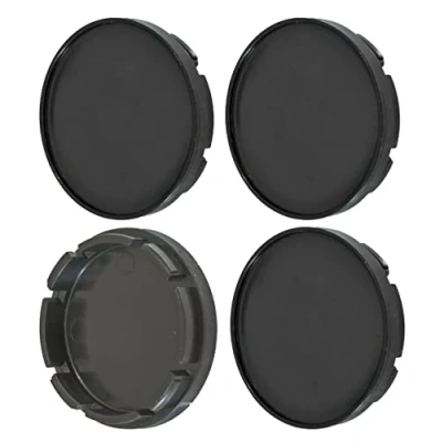 Abbildung von Set 4 Stück x 55mm Nabenkappen Radkappen Kappen Felgenkappen (Ohne Abdeckung, SCHWARZ)