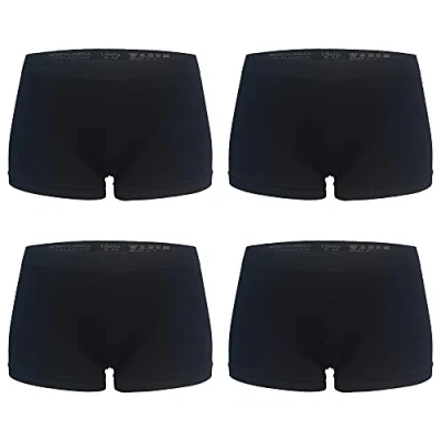 Abbildung von Libella Damen Boxershorts Panties Microfaser Unterwäsche 4er Pack Seamless 3908 BL L/XL