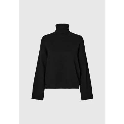 Abbildung von SELECTED FEMME Damen SLFKAMMA LS Knit ROLL Neck NOOS Strickpullover, Black, XS