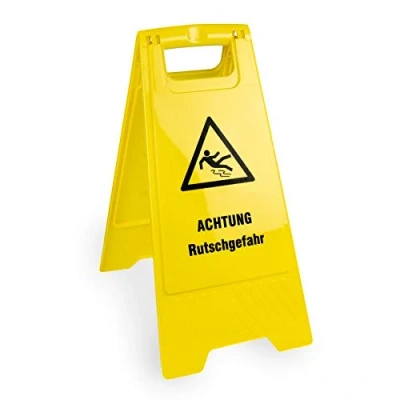 Abbildung von SemyTop ST 2045 Warnschild, Achtung Rutschgefahr, 61 cm Gelb