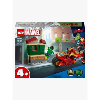 Abbildung von LEGO Super Heroes 76287 Iron Man mit Bike und der Hulk