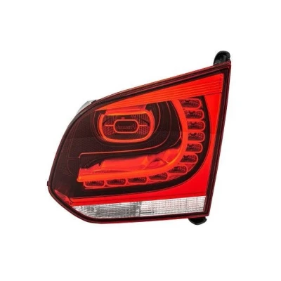 Abbildung von HELLA 2TZ 010 409 141 Rückleuchte rechts innerer Teil LED, W16W 12 dunkel, Rot mit Glühlampe, Lampenträger VOLKSWAGEN: GOLF 6