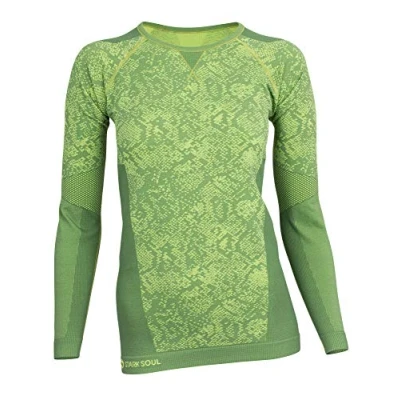 Abbildung von STARK SOUL Damen Seamless Funktionsunterwäsche, Thermo Unterwäsche, Langarm Shirt, Grün, Gr. S/M