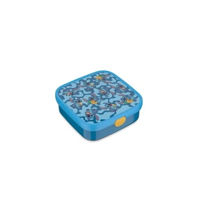 Abbildung von Mepal Bento Brotdose Groß Campus Lunchbox für Kinder Inklusive 2 auslaufsicheren Fächern &amp; Gabel Fach ist mikrowellengeeignet 2x 200 + 1250 ml Stitch