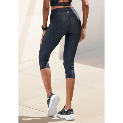 Abbildung von Lascana Active 3/4 Sporthose, Damen, Größe: 32/34, Schwarz