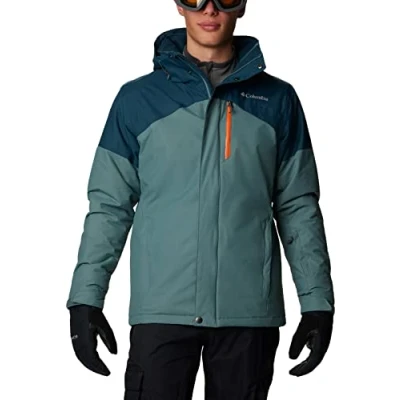 Abbildung von Columbia Men&#039;s Last Tracks Ski Jacket, Metal, Night Wave, XXL