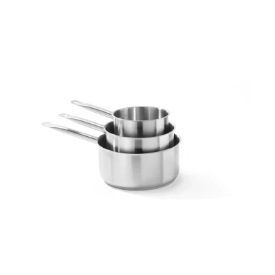 Abbildung von HENDI Stielkasserolle 5 Liter ø 24 x 11 cm Materialstärke: 0,6 mm Hohlgriff gekapselter Sandwichboden Aluminium Edelstahl, Gastro Stieltopf