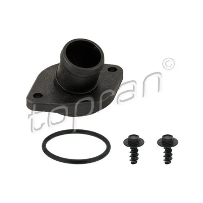 Abbildung von TOPRAN 108 186 Flansch Kunststoff mit Dichtung Schrauben VOLKSWAGEN: Golf 3, 4, Polo III Hatchback, SKODA: FELICIA 1, SEAT: Ibiza 2