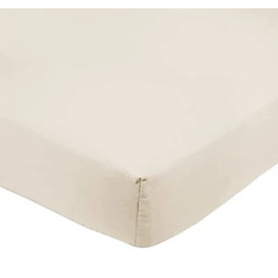 Abbildung von Amazon Basics Spannbetttuch, Mikrofaser, Beige, 150 x 200 30 cm