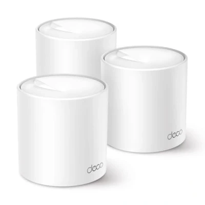 Abbildung von TP Link Deco X50 Mesh WLAN Set (3 Pack), Wi Fi 6 AX3000 Dual Band Router &amp; Repeater, 3x Gigabit Ports für jede Einheit, empfohlen Häuser mit 4 Schlafzimmern, Umfassender Jugendschutz, WPA3