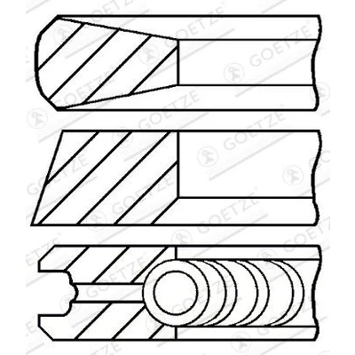 Abbildung von GOETZE ENGINE 08 430000 00 Kolbenringsatz 108