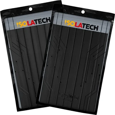 Abbildung von ISOLATECH Schrumpfschlauch Set Bündel 2:1 ohne Kleber unbeschriftet Schwarz Ø15mm 1,6 Meter in 8Stk x 20cm und Ø20mm 1,4 7Stk