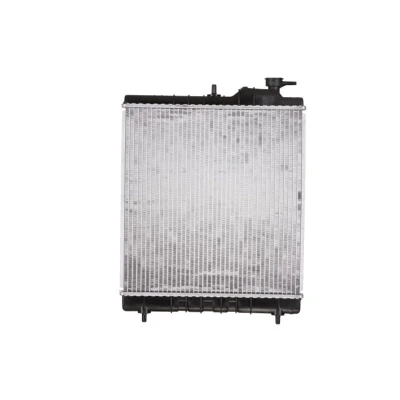 Abbildung von NRF 58354 Kühler, Motorkühlung Aluminium 412 396 18 mit Anbauteilen Kühlrippen gelötet HYUNDAI: Amica / Atoz