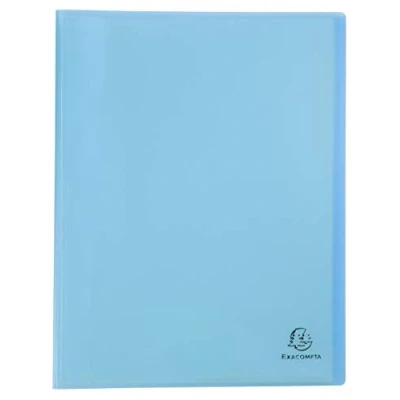 Abbildung von Exacompta 88472E 5er Pack Kunststoff Sichtmappe Chromaline Pastell 80 Klarsichthüllen, 160 Sichten Einband aus mittelfestem transluzentem Polypropylen DIN A4 Klarsichthüllen Blau