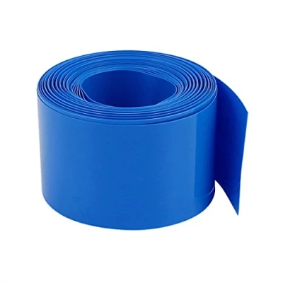 Abbildung von sourcing map Akku PVC 40mm Wärmeschrumpfschlauch Batterielagerung 2,1M Blau