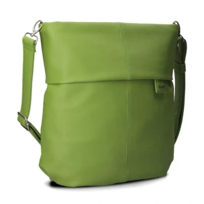 Abbildung von Zwei Damen Handtasche Mademoiselle.M M12 Umhängetasche 7 Liter Crossbody Bag, Schultertasche in DIN A4 Größe, Schlüsselring, Geheimfach, inkl. extra kurzen abnehmbaren Schultergurt (kiwi)
