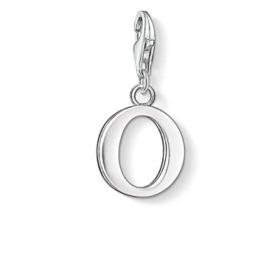 Abbildung von Thomas Sabo Damen Charm Anhänger Buchstabe A Z Club Geschwärzt 925 Sterling Silber, O