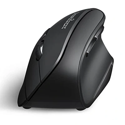 Abbildung von Perixx PERIMICE 804 Ergonomische Bluetooth Maus für Windows, Android Tablet und PC Rechtshänder Schwarz 11582