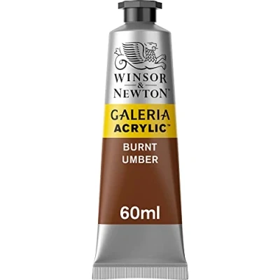 Abbildung von Winsor &amp; Newton 2120076 Galeria Acrylfarbe, hohe Pigmentierung, lichtecht, buttrige Konsistenz, 60 ml Tube Umbra Gebrannt