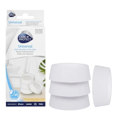 Abbildung von CARE+PROTECT Antivibrationsfüße aus Gummi / geeignet für alle Waschmaschinen und Trockner reduzieren Vibrationen Geräusche verbessert die Stabilität 4 Pads