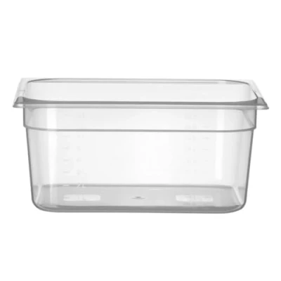 Abbildung von HENDI Gastronormbehälter, Temperaturbeständig von 40 bis 80C, Skalierung, Geruchs und geschmackneutral, 9,5L, Polypropylen, GN 1/2, 325x265x(H)150mm, Transparent